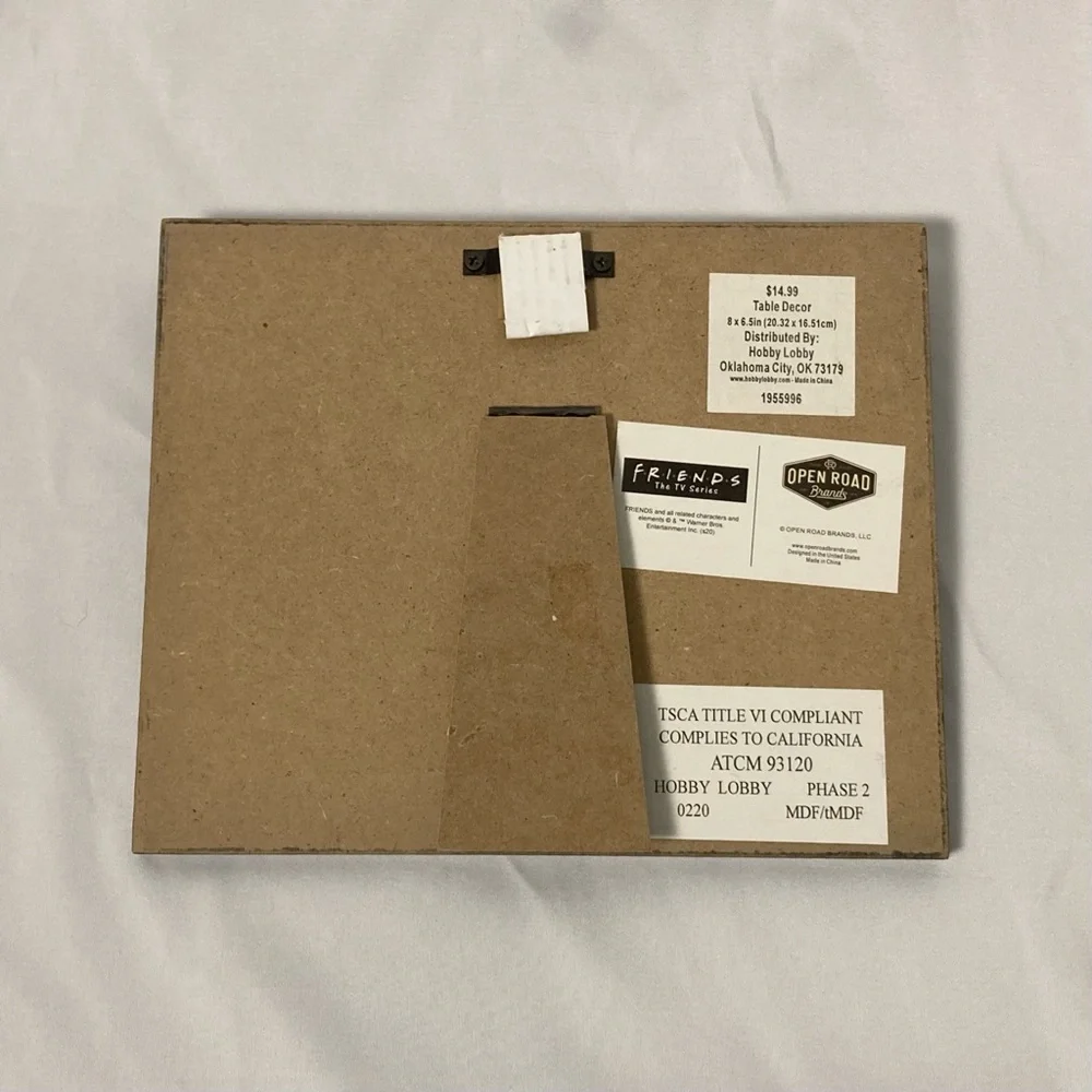 FRIENDS The TV Series 4” x 6” Wooden Easel Back Picture Frame